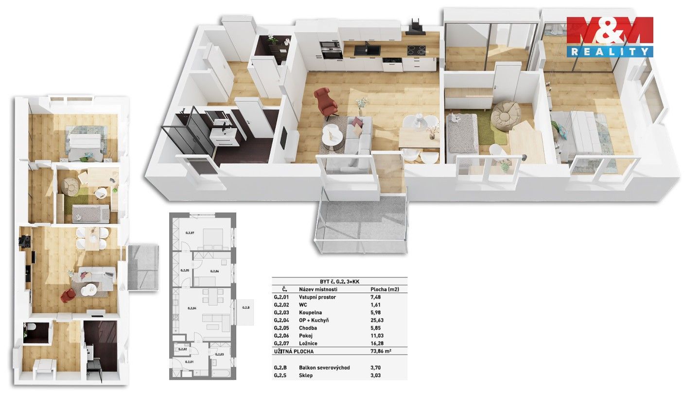 Prodej byt 3+kk - Dukelská, Benešov, 83 m² - 5