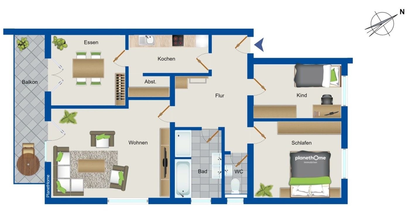 4+1, Orchideenweg 3, , Bádensko-Württembersko, 105 m² - 1