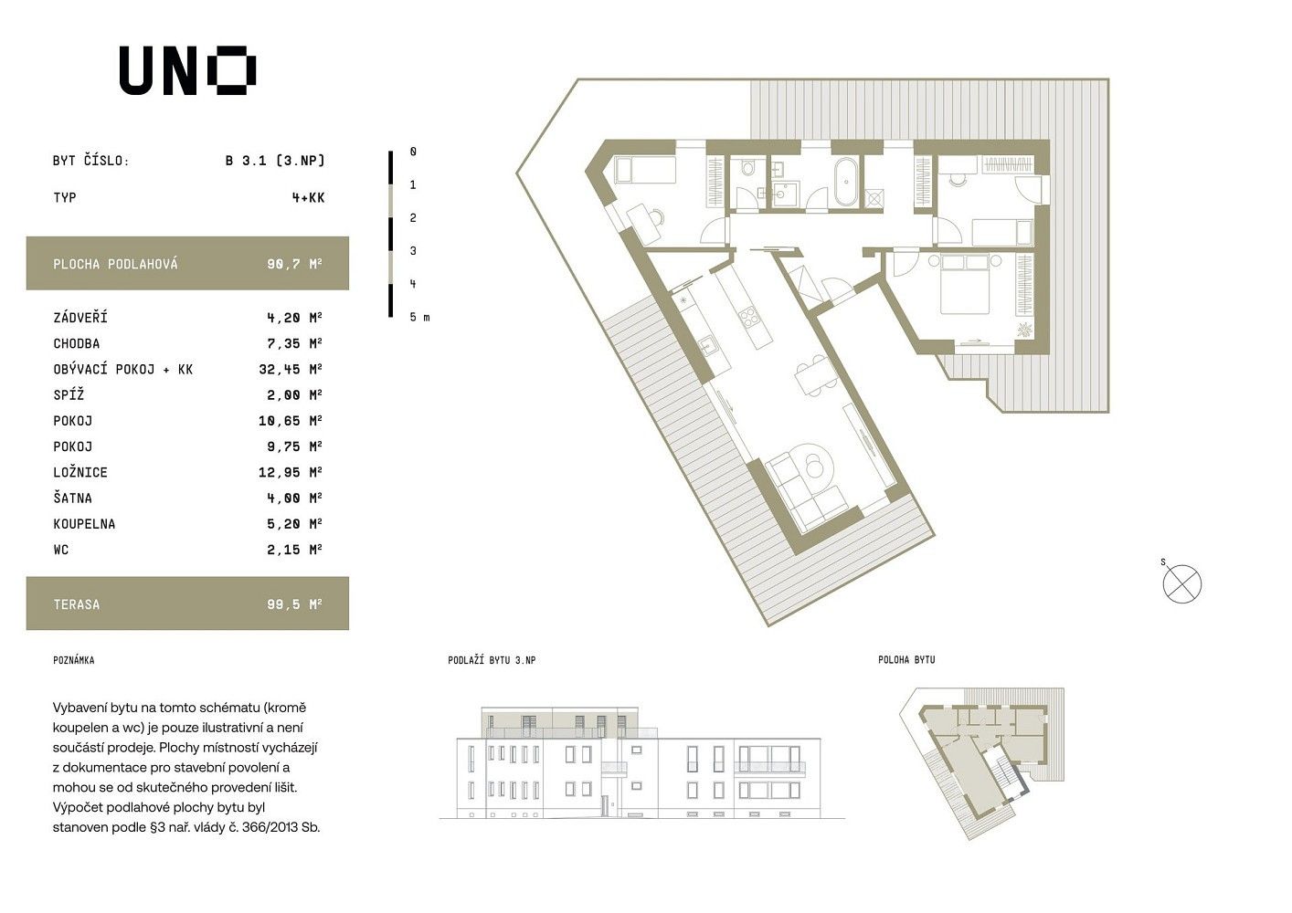 Byt 4+kk · 91 m² · U Hrůbků, Ostrava - 4