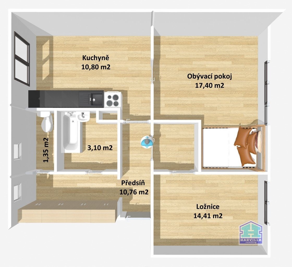 Prodej byt 2+1 - Západní Předměstí 868, Stříbro, 58 m² - 5