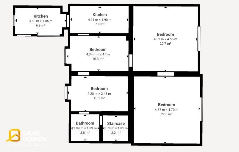 Rodinné domy, Otrokovice, 96 m² - 2