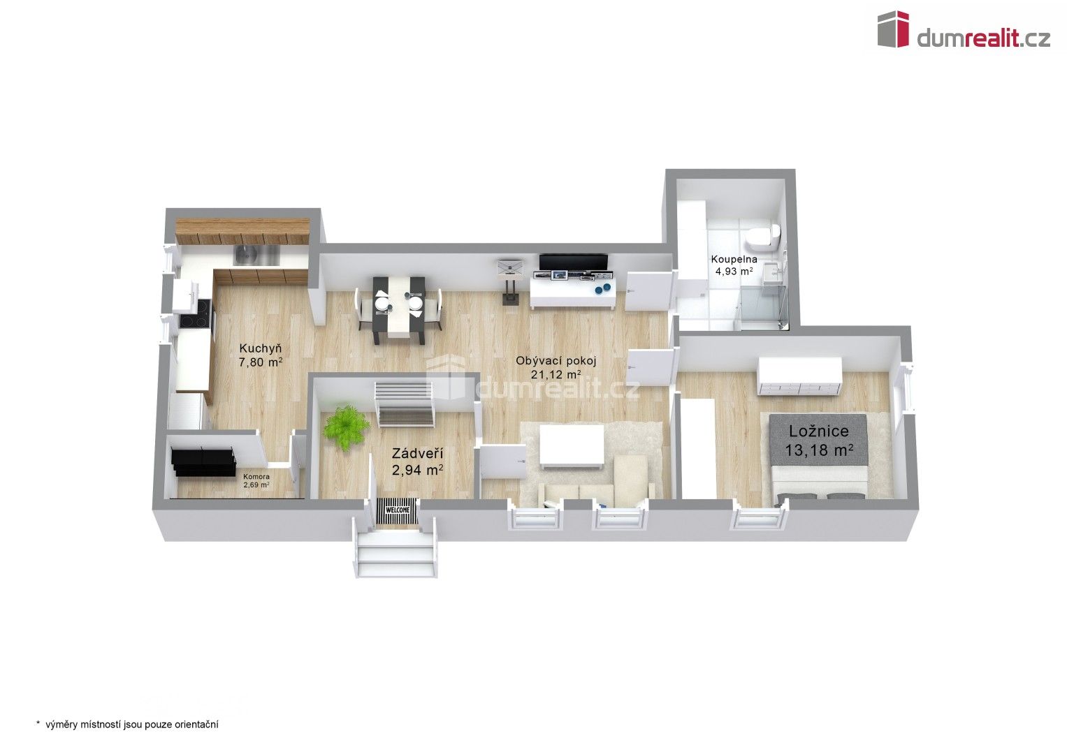 Prodej byt 2+kk - Pstruží, Merklín, 52 m²