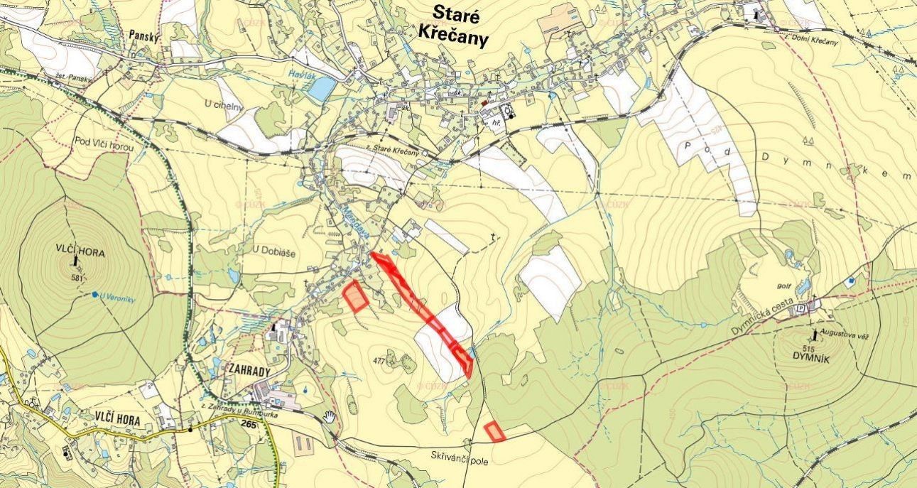 Prodej louka - Staré Křečany