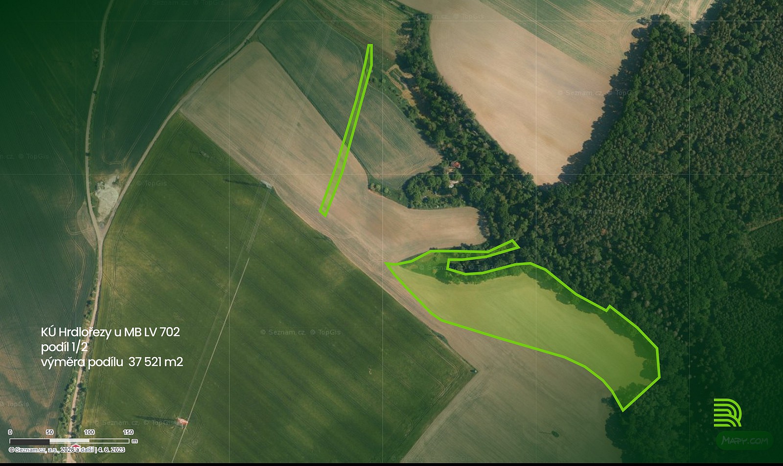 Prodej zemědělský pozemek - Hrdlořezy, okres Mladá Boleslav - 5