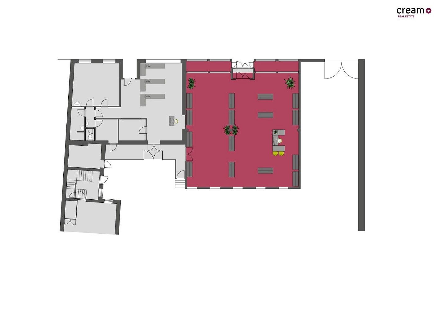 Pronájem obchodní prostory - Napajedla, okres Zlín, Zlínský kraj, 196 m² - 5