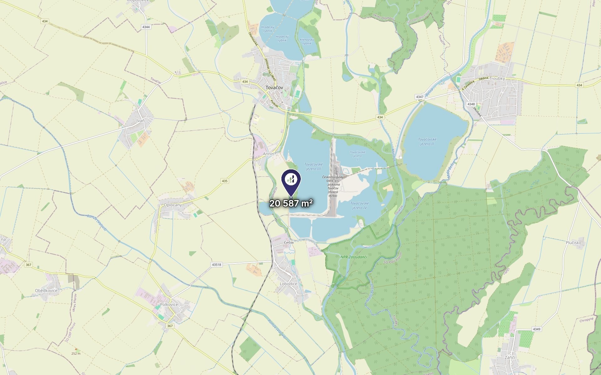 Pozemek · 9 007 m² · Tovačov - 3