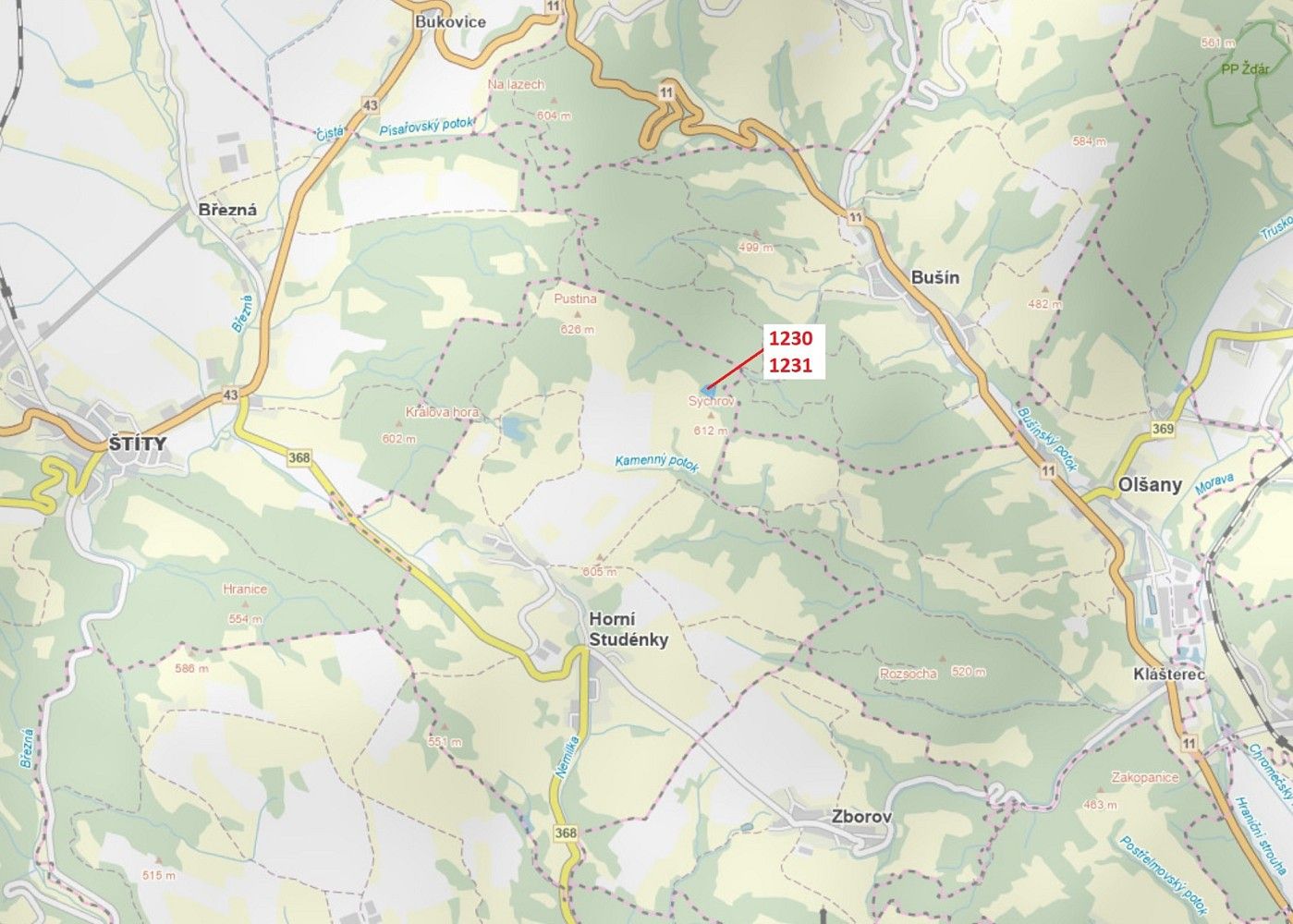 Les, 7 904 m²