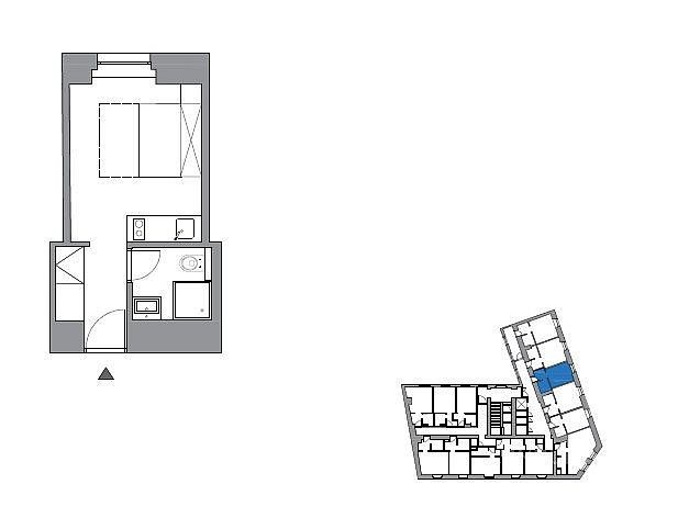 Byt 1+kk · 14 m² · Praha - Libeň, okres Praha 8, Hlavní město Praha - 4