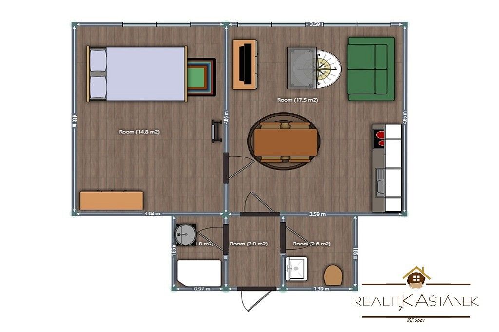 Byt 2+kk · 39 m² · Jablonec nad Nisou, Liberecký kraj - 4