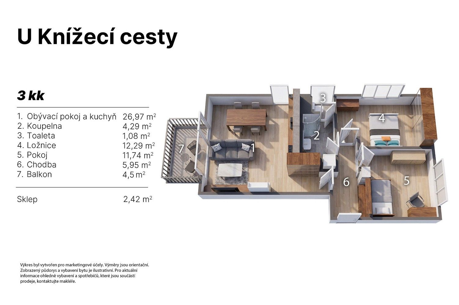 Prodej byt 3+kk - Hořovice, okres Beroun, Středočeský kraj, 69 m² - 5