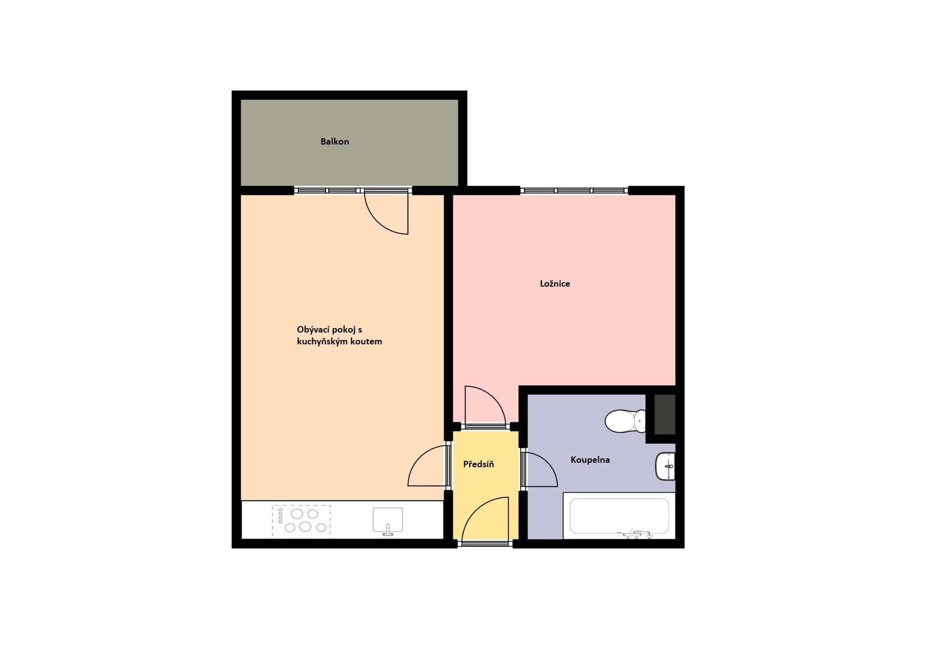 Byt 2+kk · 43 m² · U Kasáren, Mladá Boleslav III - 4