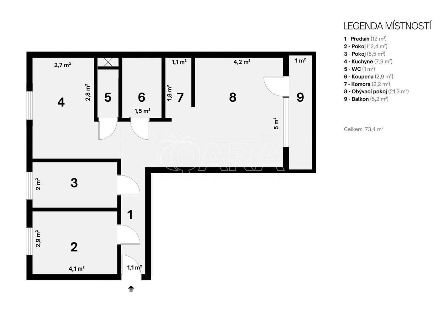 Pronájem byt 3+1 - Výškovická, Ostrava - Výškovice, 68 m² - 5