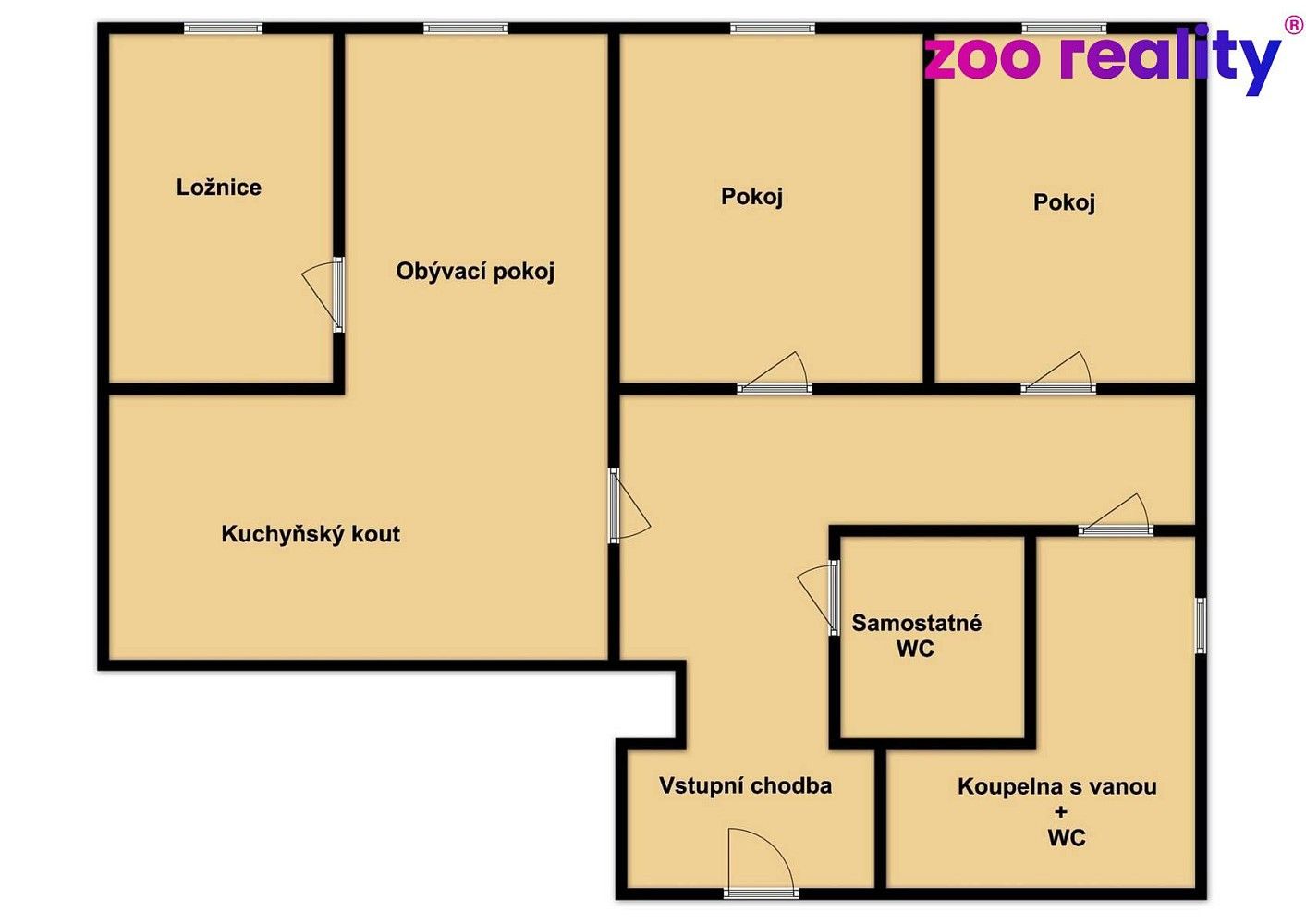 Byt 4+kk, 71 m²