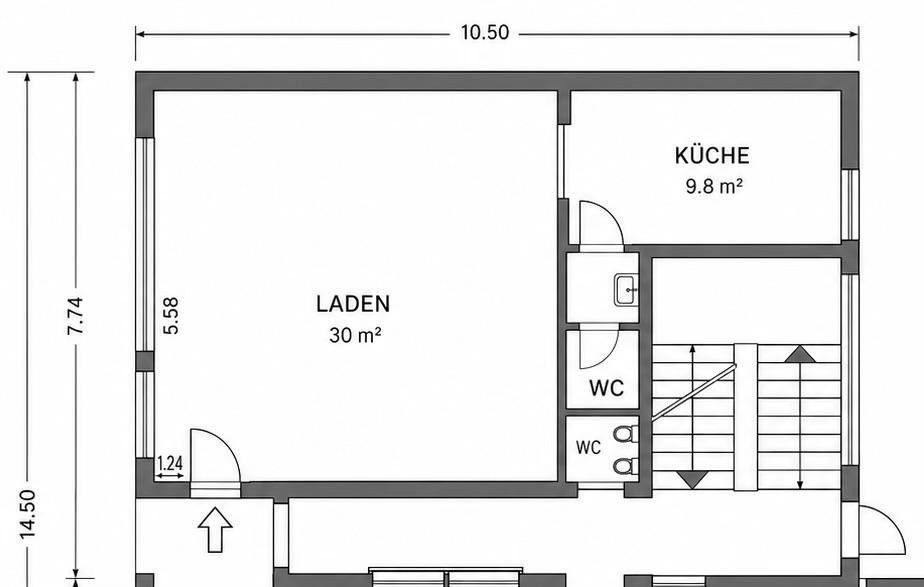 Kanceláře, Duisburg Aldenrade Nordrhein-Westfalen 47179, 43 m² - 1