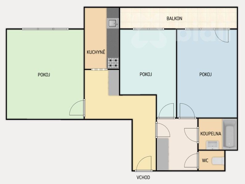 3+1, Kukelská 903, Praha Hloubětín, 70 m² - 2
