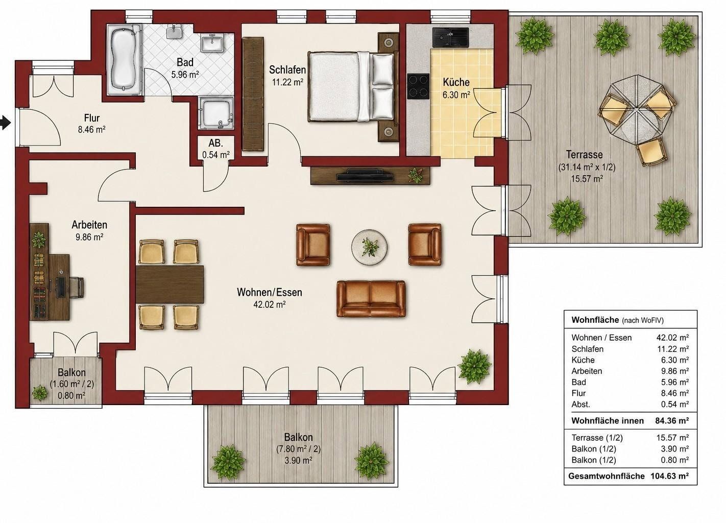 3+1, Ingolstadt Ringsee Bayern 85053, 94 m² - 1