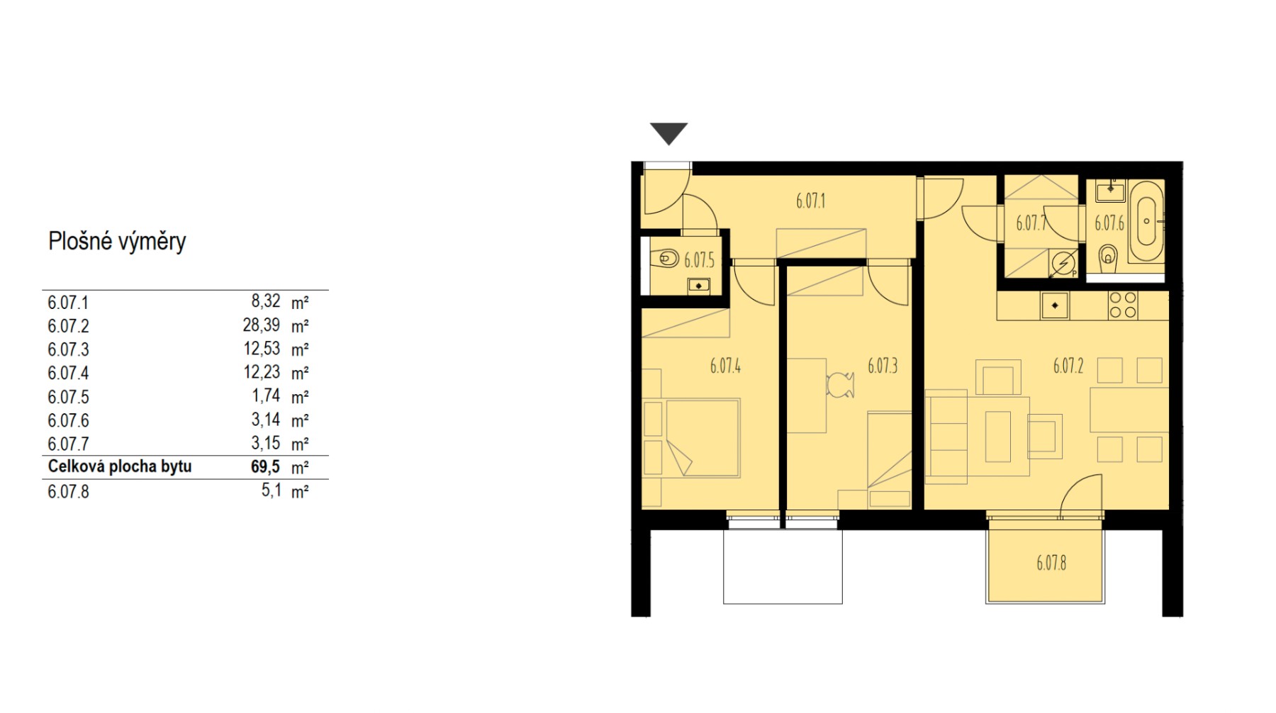 Byt 3+kk · 70 m² · U Mlýnského kanálu, Praha - Karlín - 2