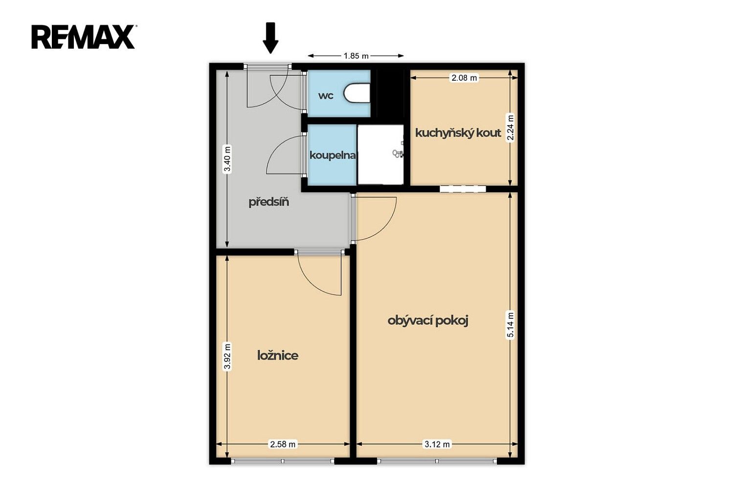 Byt 2+kk · 45 m² · Praha - Střížkov, okres Praha 8, Hlavní město Praha - 3