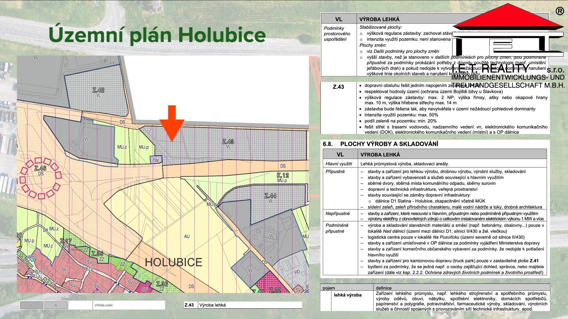 Komerční pozemky, Holubice, 5 187 m² - 2