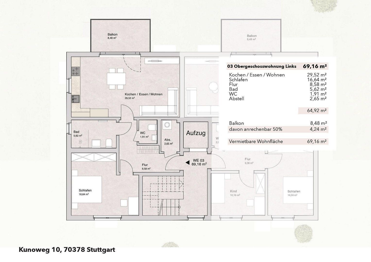Byt 2+1 · 70 m² · Kunoweg 10 Stuttgart-Mühlhausen Mühlhausen Baden-Württemberg 70378 - 4