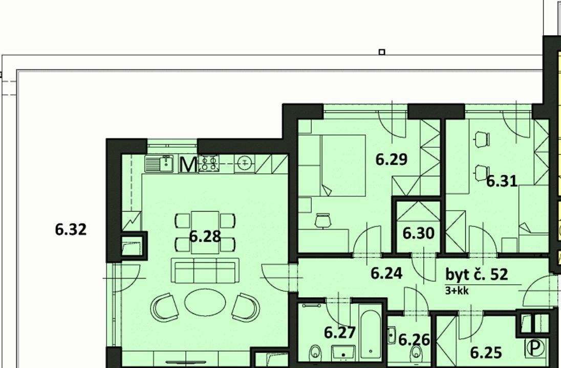 Byt 3+kk · 84 m² · Generála Selnera, Kladno - Kročehlavy, Středočeský kraj - 3