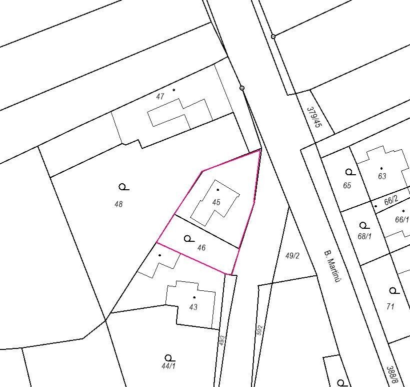 Pozemek pro bydlení · 452 m² · B. Martinů 46/27, Olomouc - 3