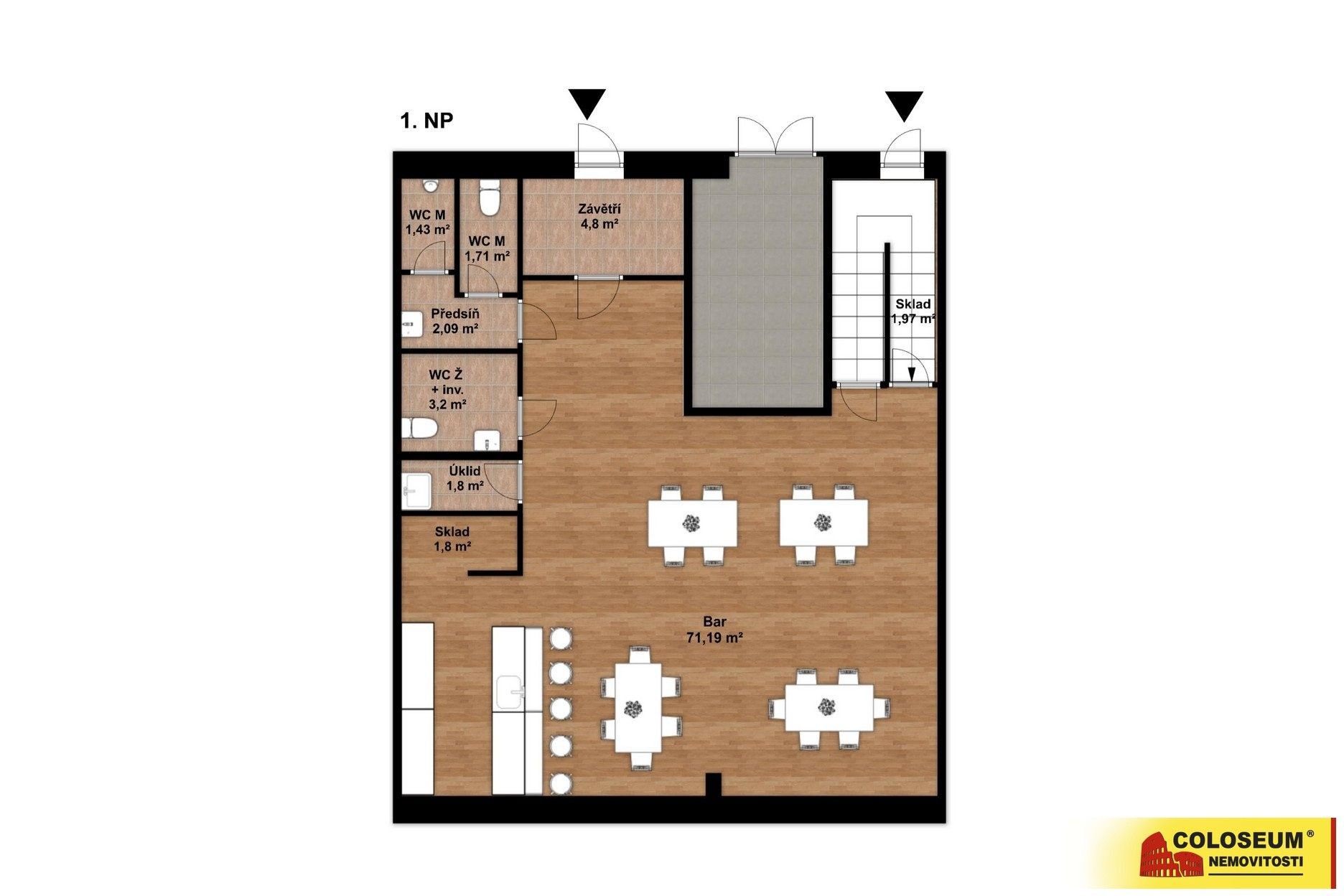 Ubytovací zařízení · 292 m² · Hodonín - 3