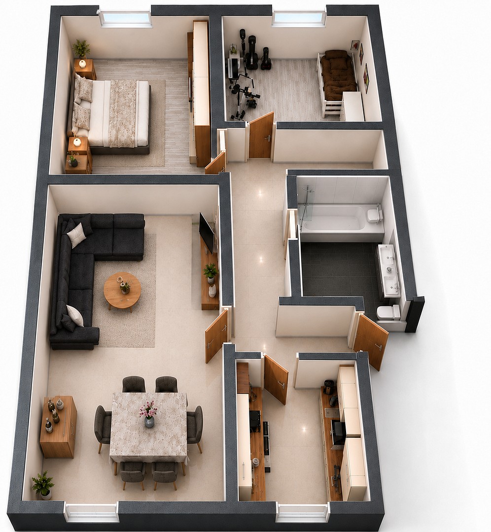 Byt 3+1 · 82 m² · Stuttgart Hofen Baden-Württemberg 70378 - 3