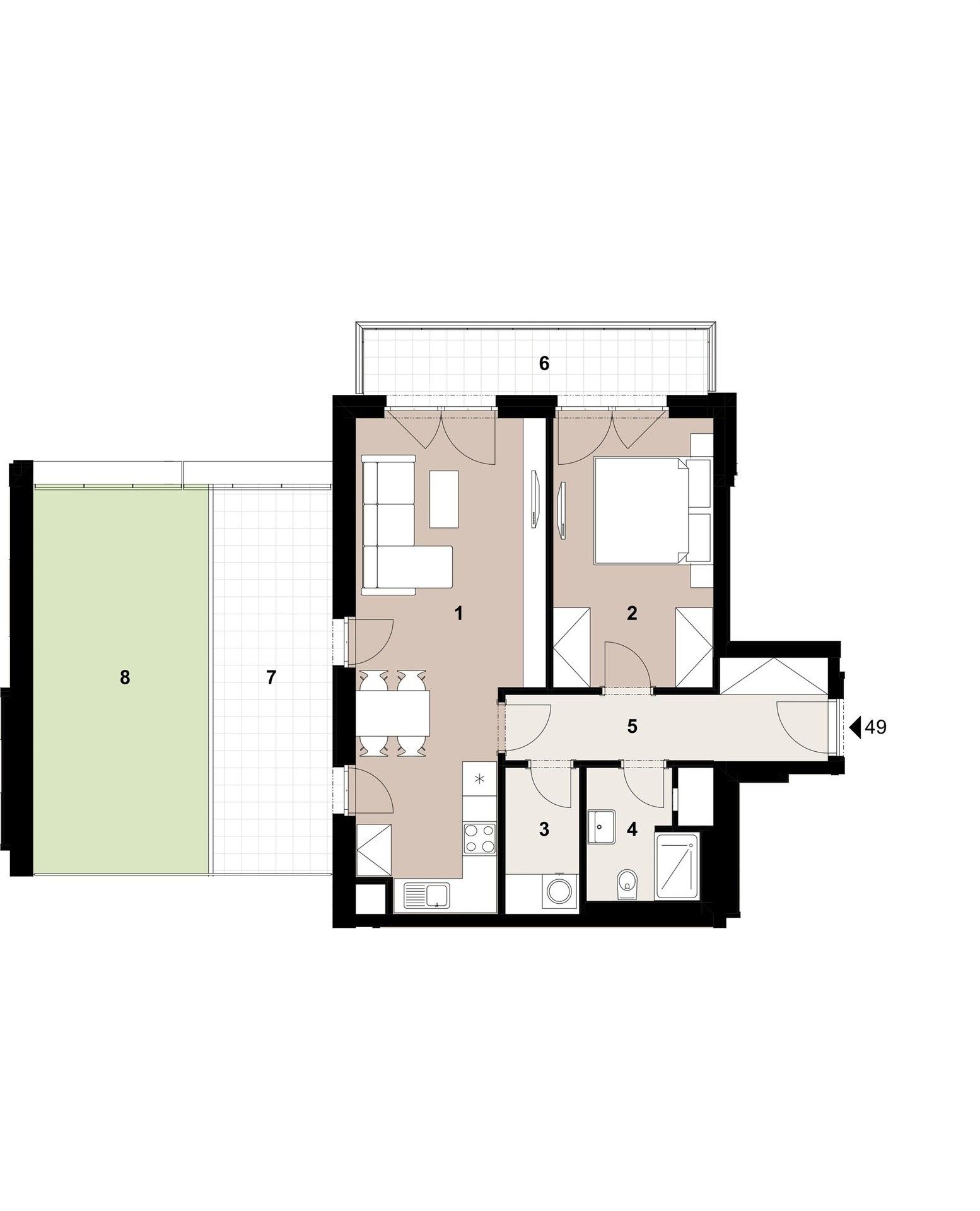 Prodej byt 2+kk - Štichova, Praha, 54 m²