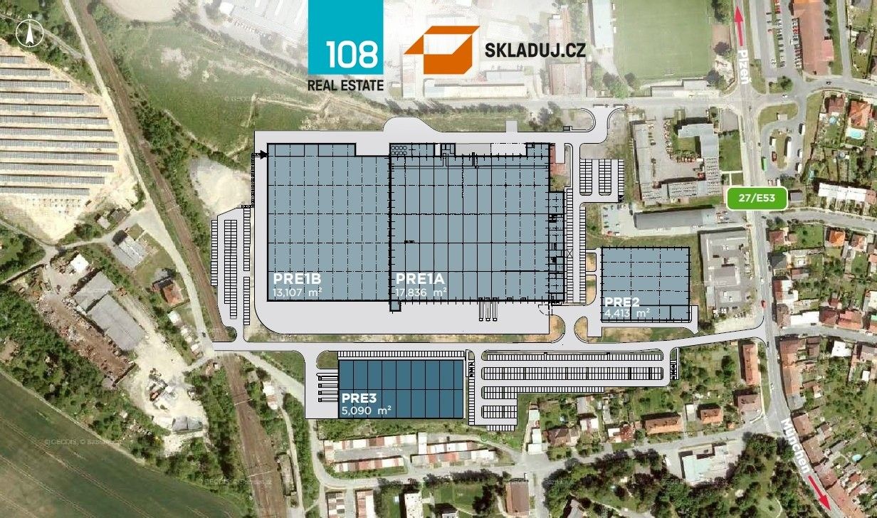 Pronájem sklad - Průmyslová 1109, Přeštice, 5 309 m² - 5