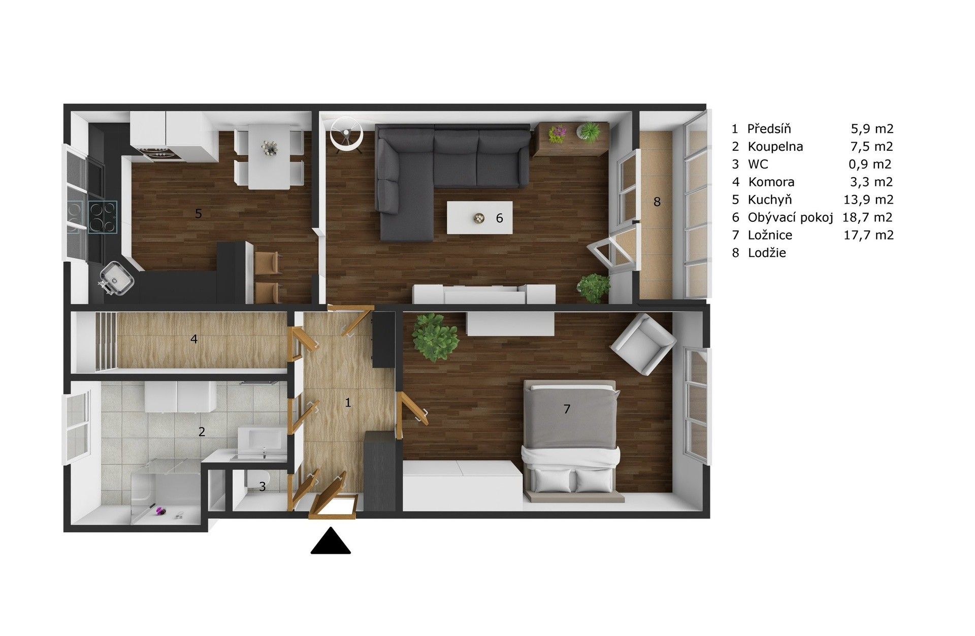 Prodej byt 2+1 - Kosmonautů, Kladno, 68 m²