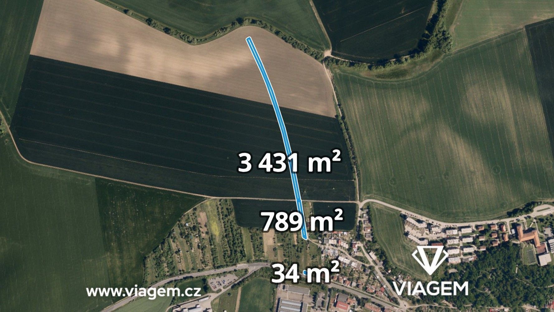 Zemědělský pozemek, 1 418 m²