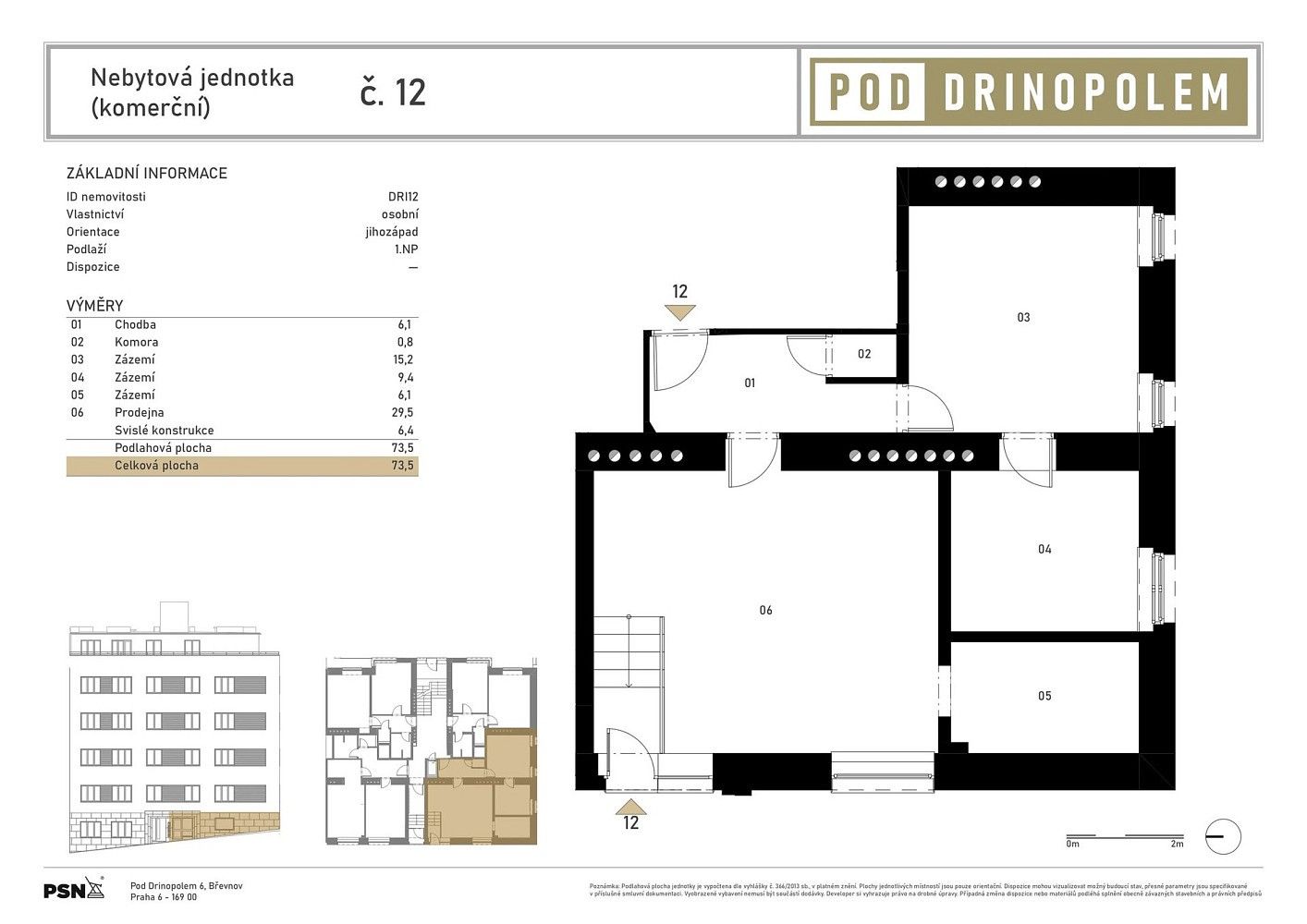 Obchodní prostory, Praha - Břevnov, okres Praha 6, Hlavní město Praha, 67 m² - 2