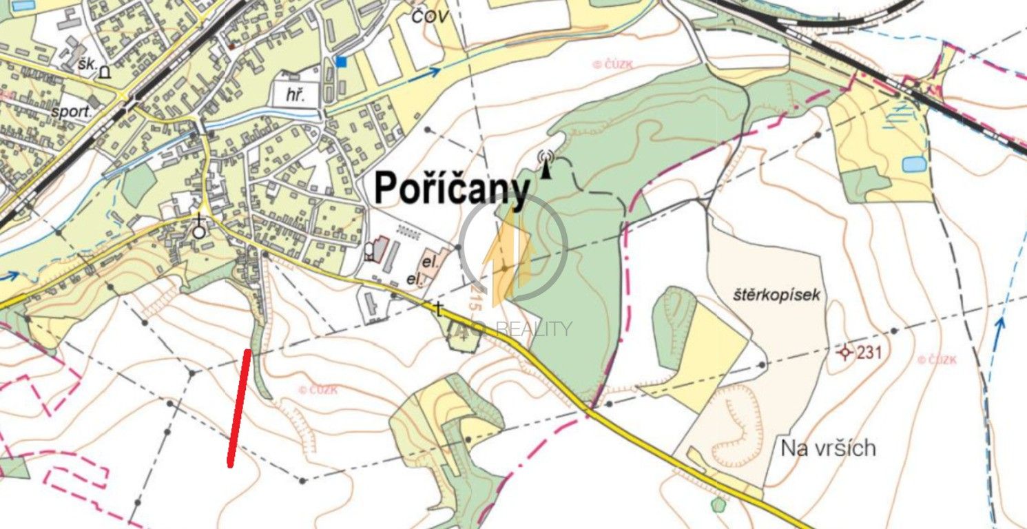 Prodej zemědělský pozemek - Poříčany, 2 m²