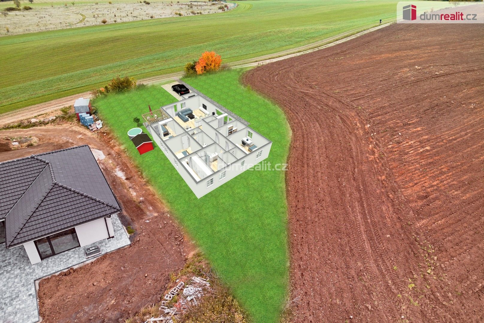 Prodej pozemek pro bydlení - Mezirolí, Nová Role, 1 427 m²