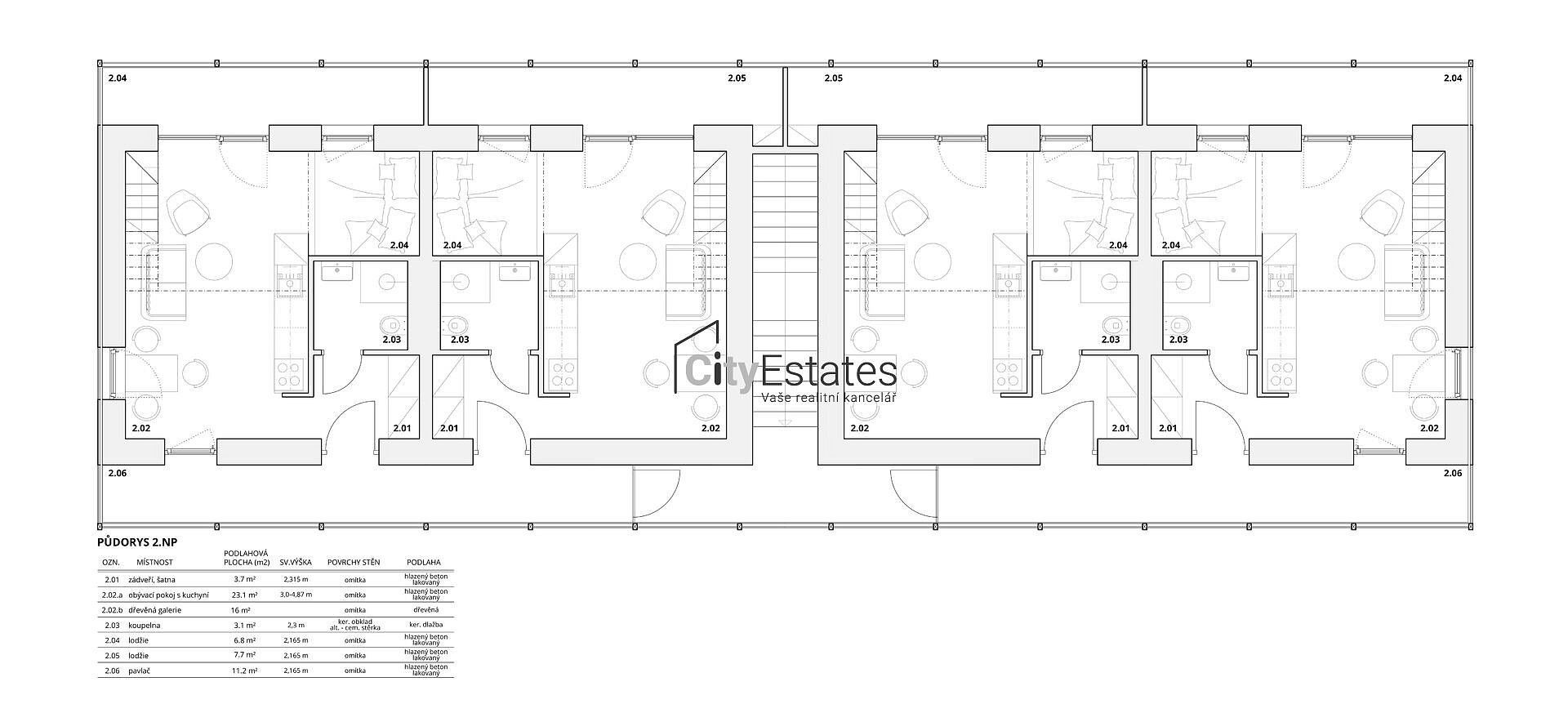 Byt 1+kk, 46 m²