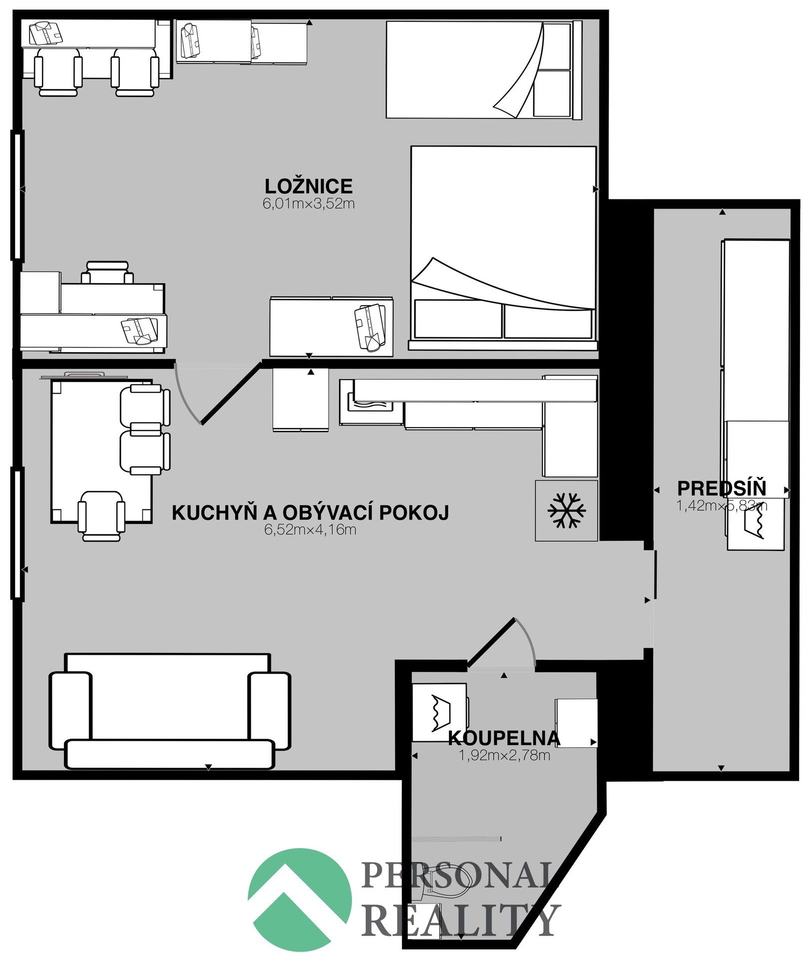 Prodej byt 2+kk - Roztoky, 65 m² - 2