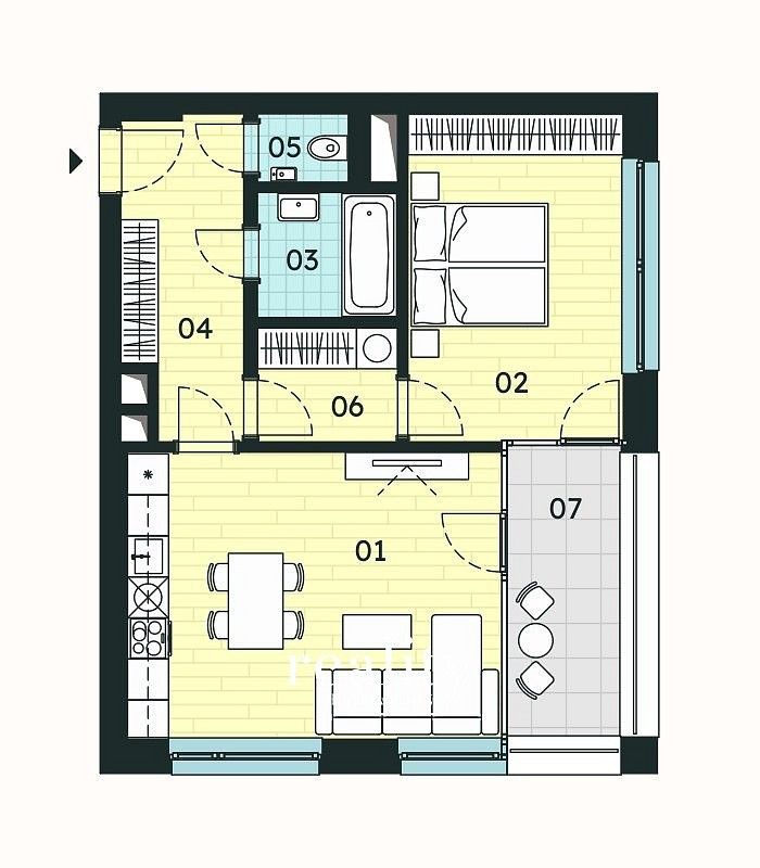 Byt 2+kk · 54 m² · Znojmo - 4