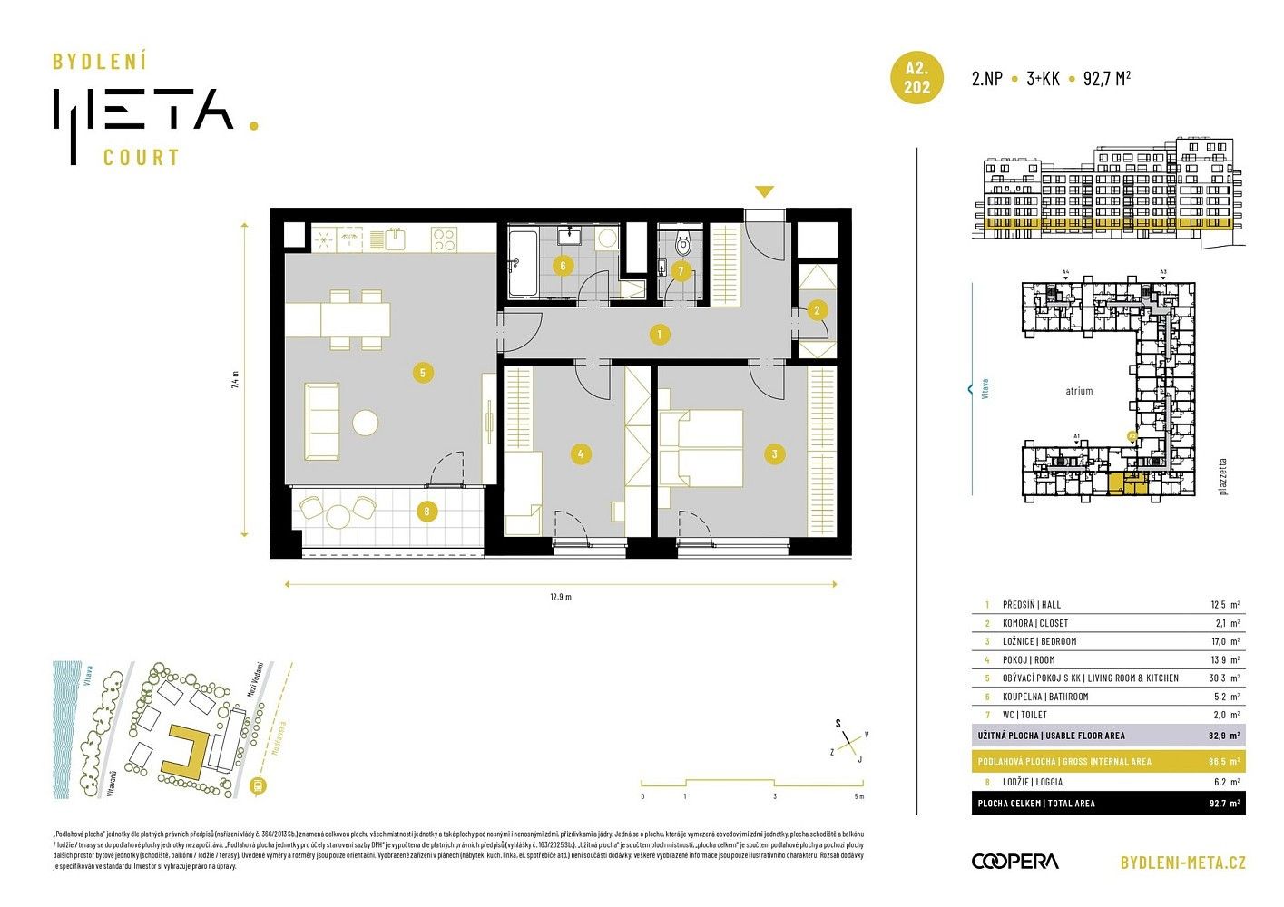 3+kk, Praha - Modřany, okres Praha 12, Hlavní město Praha, 83 m² - 2