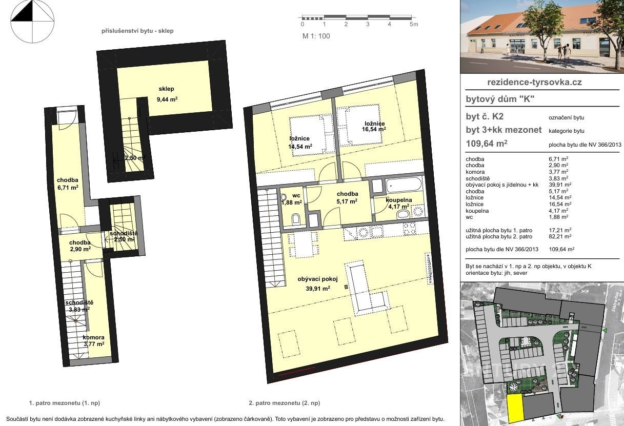 3+kk, Tyršova 177, Nymburk, 110 m² - 2