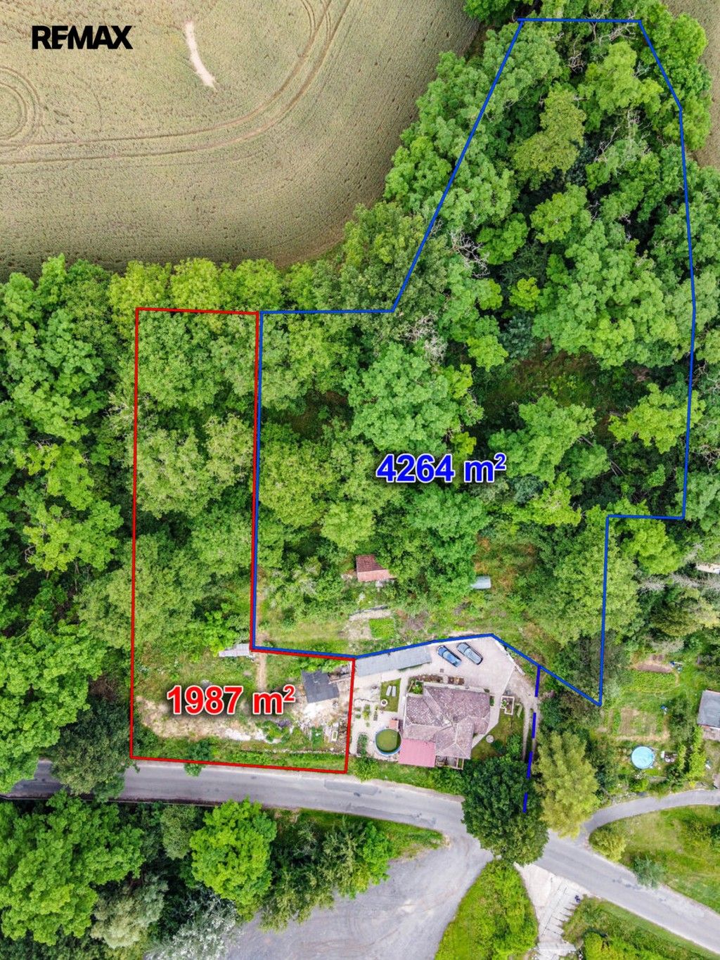 Pozemky pro bydlení, Kropáčova Vrutice, 4 264 m² - 2