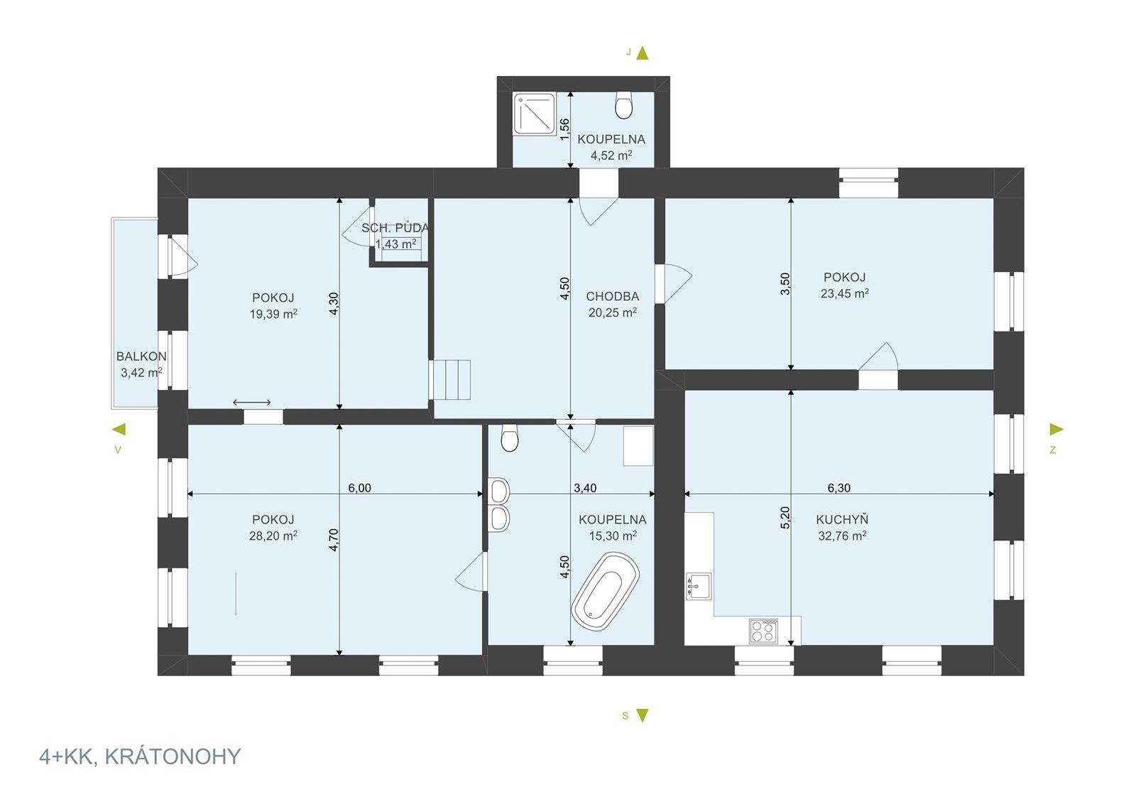Byt 4+kk · 150 m² · Kratonohy - 3