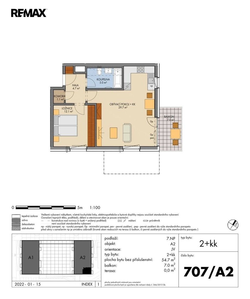 2+kk, Praha, 55 m² - 2