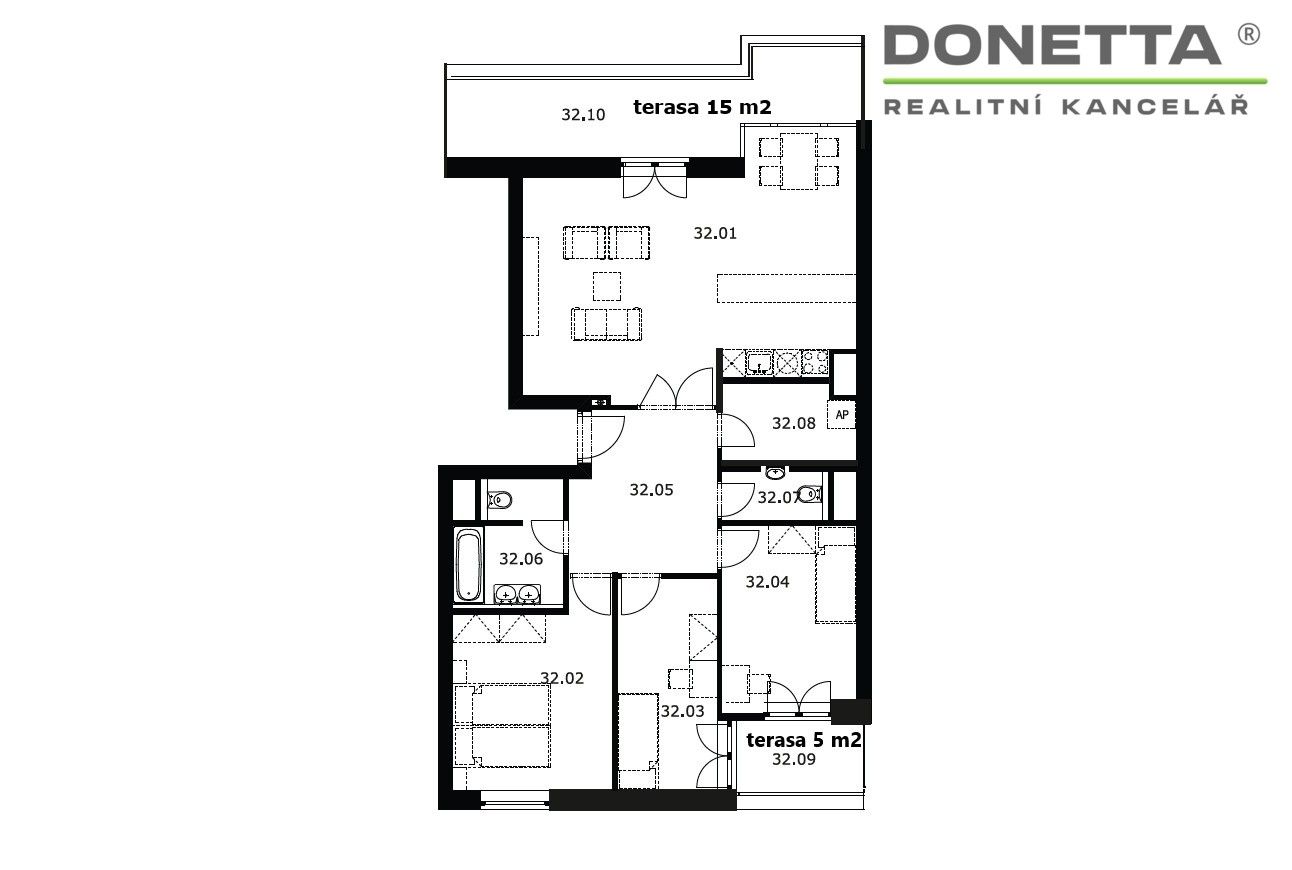 Prodej byt 4+kk - K Meteoru 883, Hradec Králové Svobodné Dvory, 96 m² - 5