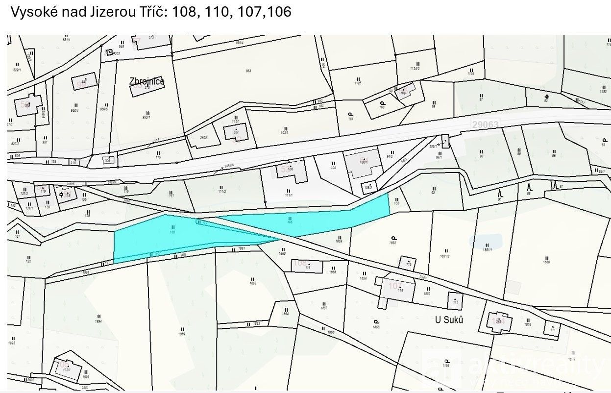Prodej pozemek pro bydlení - Horní Tříč, Vysoké nad Jizerou, 2 158 m²