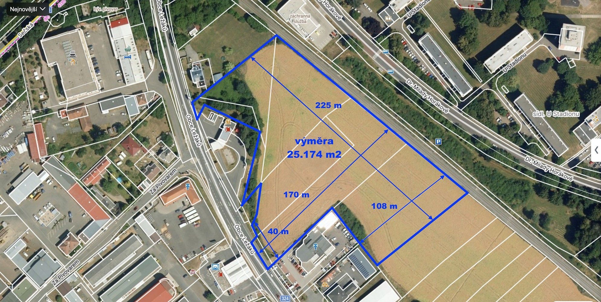 Komerční pozemky, Obce Ležáků, Chrudim - 1