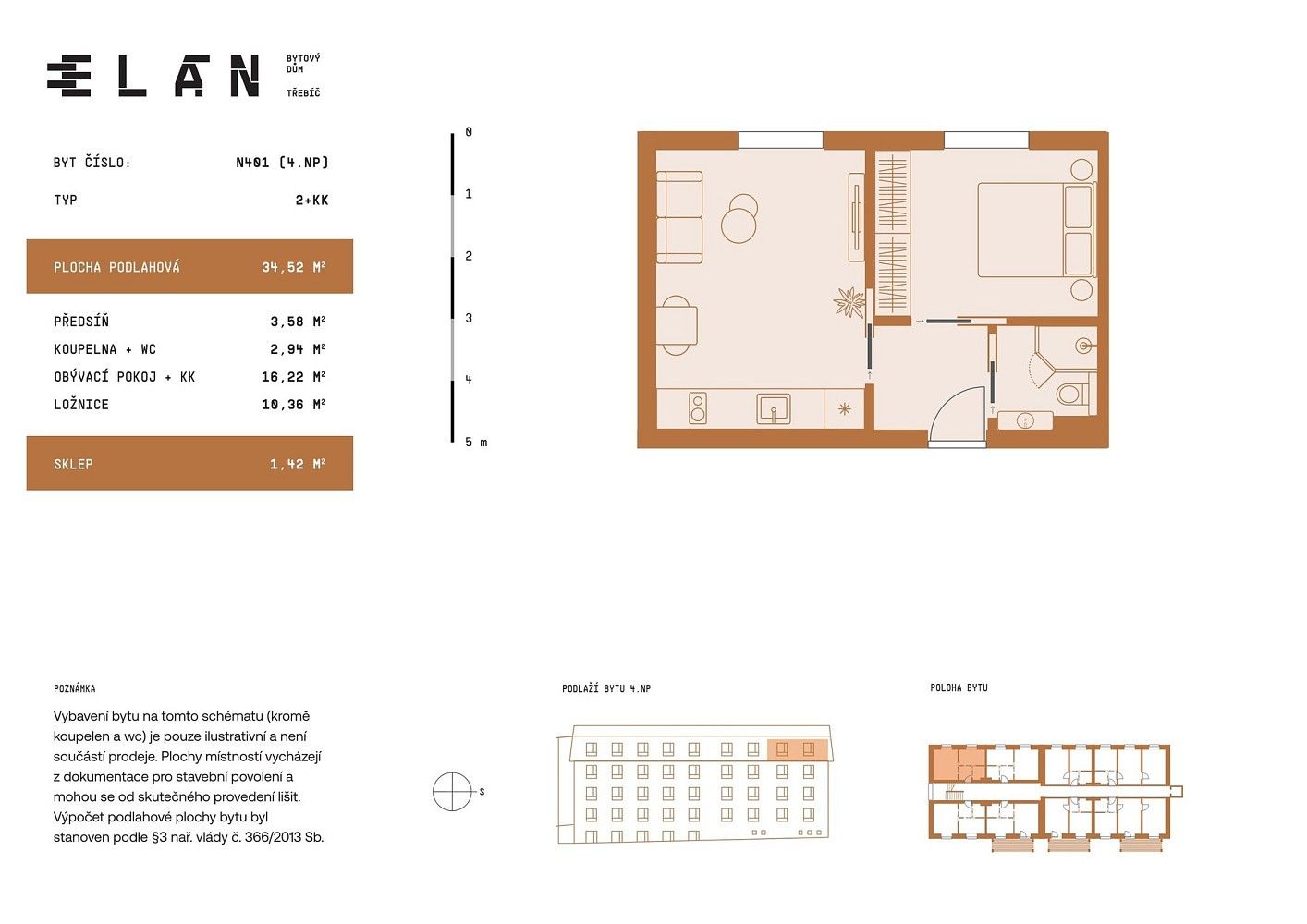 Byt 2+kk · 33 m² · Třebíč - Jejkov, Kraj Vysočina - 3