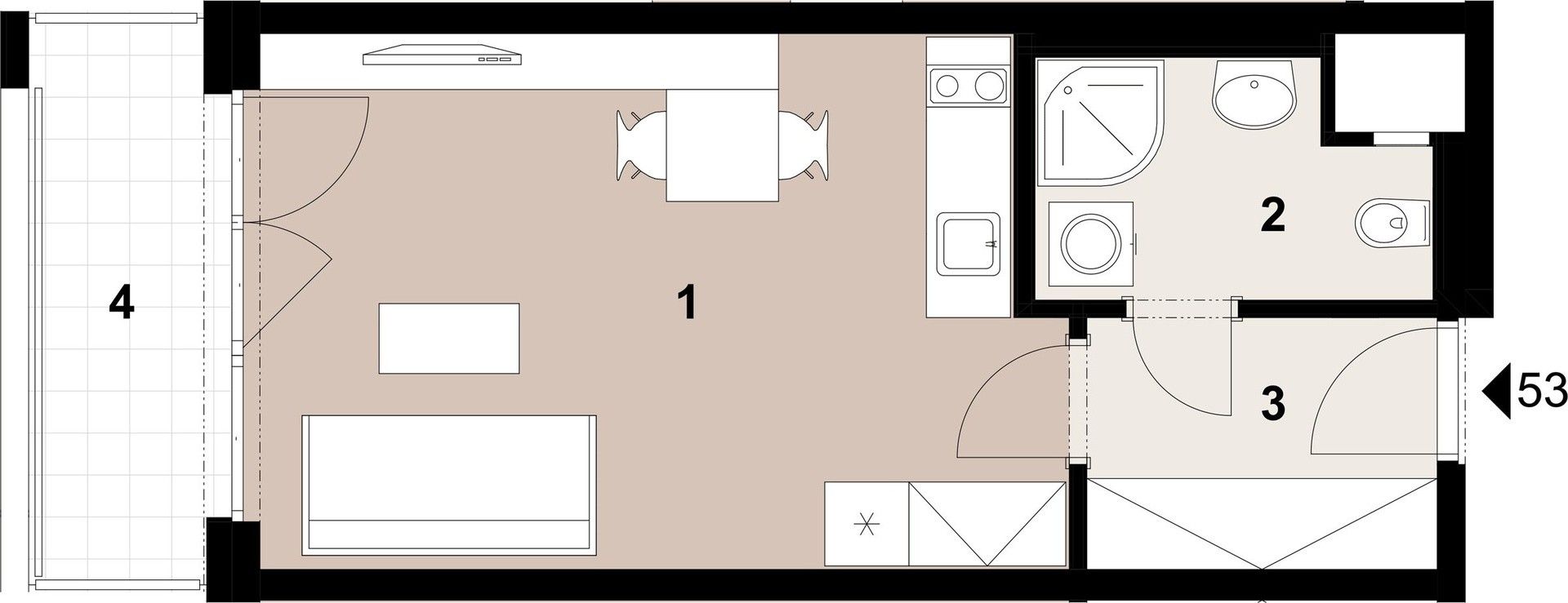 1+kk, Poděbradská,Hloubětín,Praha, 30 m² - 2