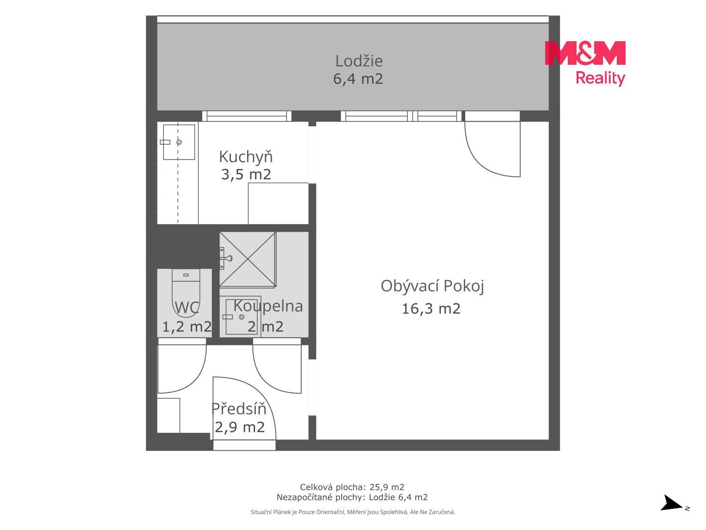 Byt 1+kk · 27 m² · Litevská, Kladno - 4