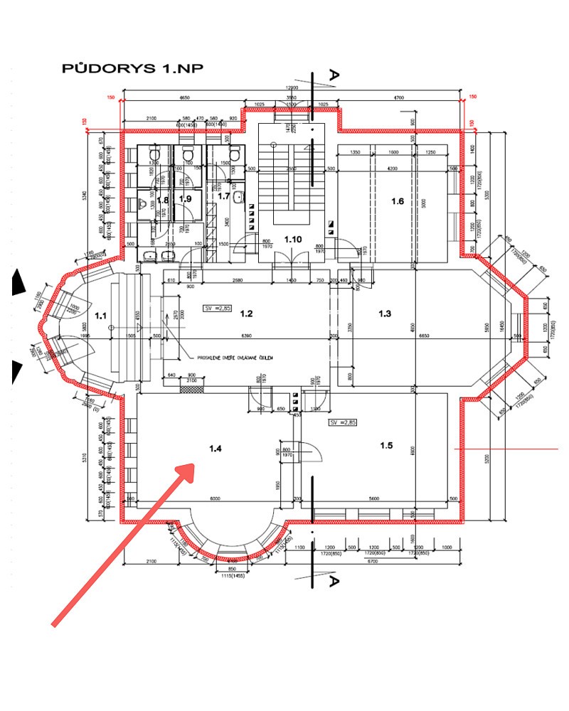 Pronájem kancelář - Pod Lipami, Bruntál, 35,3 m² - 5